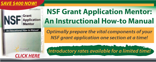 NSF Grant Application Mentor: An Educational How-to Manual — 2013 Edition